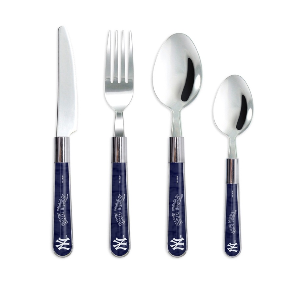 New York Yankees 16-Piece Flatware Set - Blue